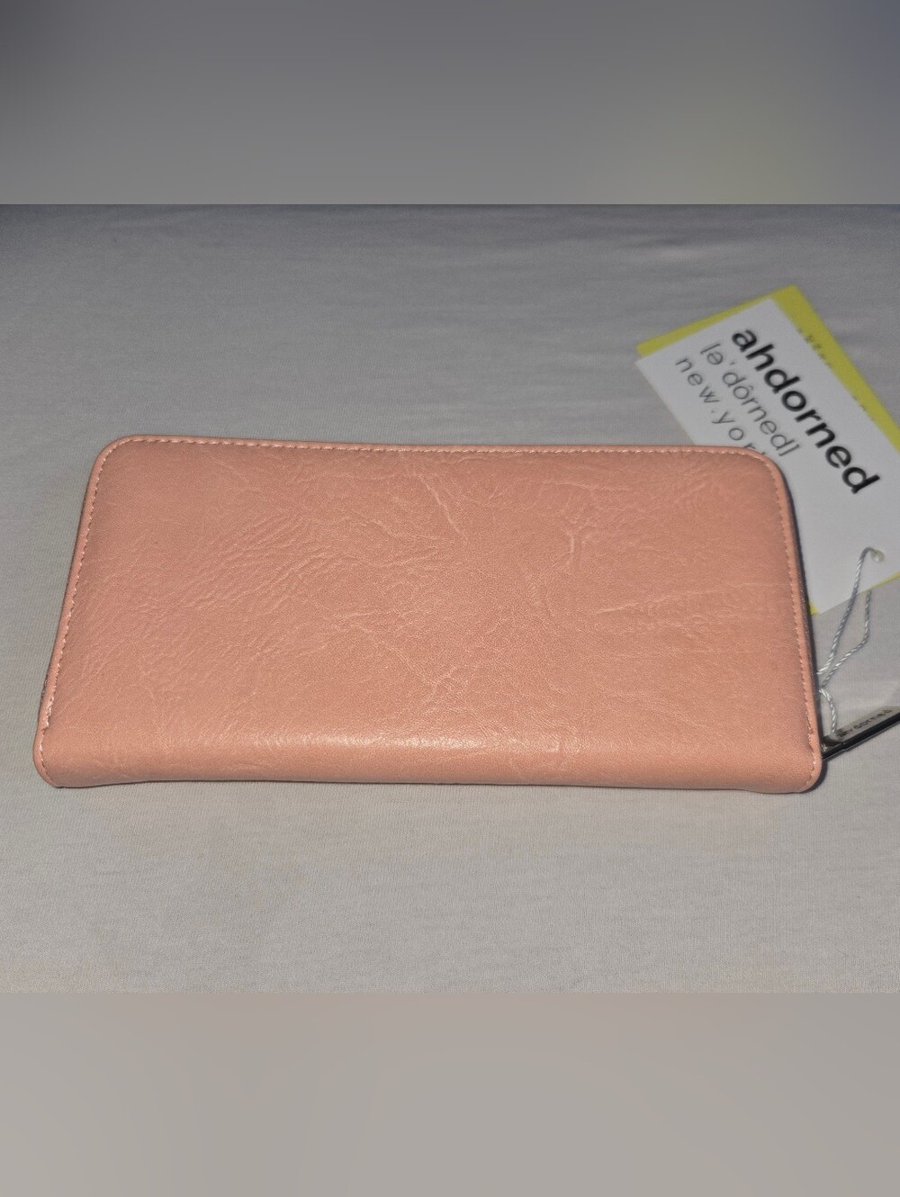 Ahdorned New York Zip-Around Faux Leather Wallet